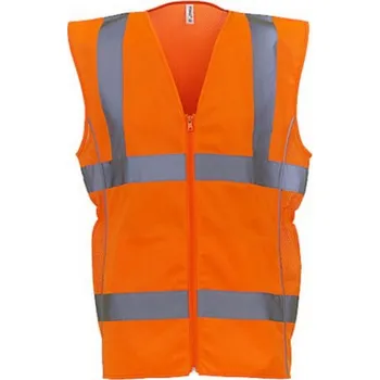 Yoko Dámská Hi-Vis bezpečnostní vesta HVW180 Fluorescent Orange XXL