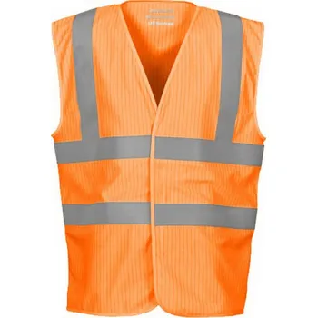 Yoko Hi-Vis antistatická vesta zpomalující hoření HVW100ASFR Fluorescent Orange XL