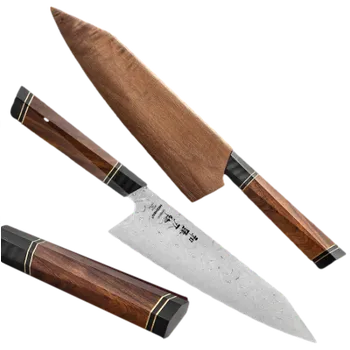 HEZHEN Profesionální kuchařský nůž Damašková ocel 110 vrstev