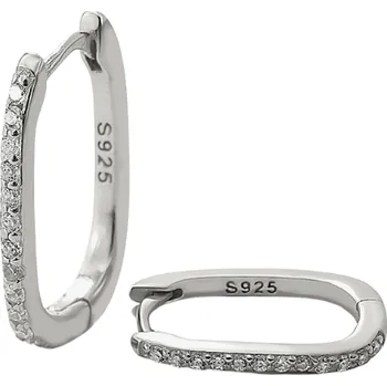 Náušnice Stříbrné náušnice KELLY Oval Ag 925/1000