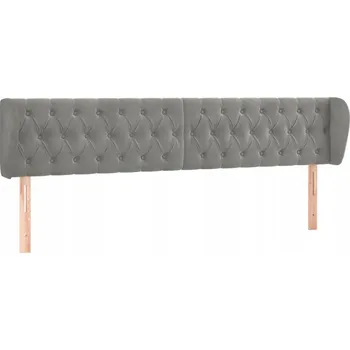 Čelo postele Ušák Samet Světle šedá 203x78/88cm