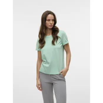 Dámské tričko Vero Moda dámské basic triko Paula pastelově zelené Velikost: S