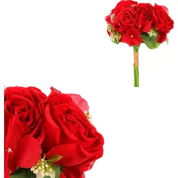umělá květina Růže a hortenzie KN7070 RED - SLEVA 3% s kodem radost25