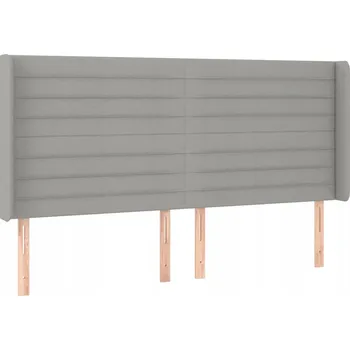 Čelo postele Uszak 183x16x118/128 Světle šedé