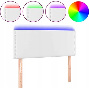 LED záhlaví postele bílé 100x5x78 cm