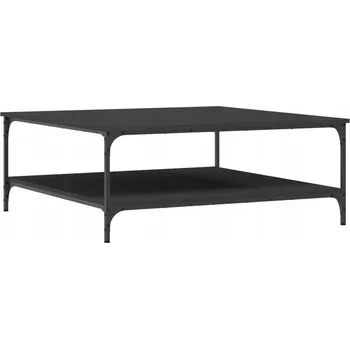 Konferenční stolek Elegantní konferenční stolek z dřevěného materiálu černý 100x100x40 cm