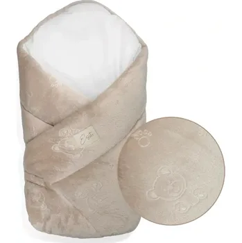 Dětské zboží ESITO Mikroplyšová zavinovačka pro miminko Bear Beige 85 x 85cm