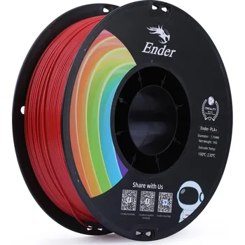 Příslušenství k 3D tiskárně Creality Ender - PLA+ - 1,75mm - 1kg - Red