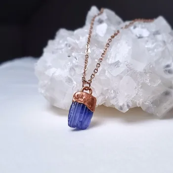 Náhrdelník Tanzanit - vzácný přírodní krystal - přívěsek/náhrdelník ŠPERKY S PŘÍRODNÍMI KRYSTALY