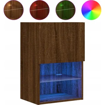 Televizní stolek TV stolek LED 40,5x30x60 cm hnědý dub