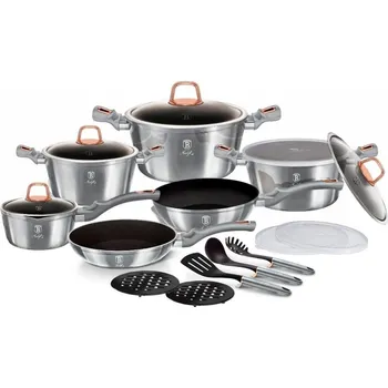 Sada nádobí BERLINGERHAUS Sada nádobí s titanovým povrchem 18 ks Moonlight Edition