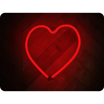 Dekorativní svítidlo Forever Light Neon LED dekorace - srdíčko červené, 3xAA/USB [RTV100214]