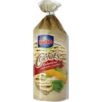 Trvanlivě pečivo Racio Cornies Kukuřičné s medvědím česnekem 115 g