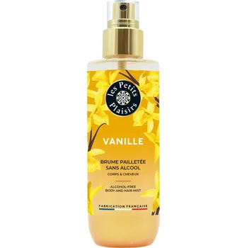 Tělový sprej Les Petits Plaisirs Vanille Mlha se třpytkami na tělo a vlasy, 200 ml