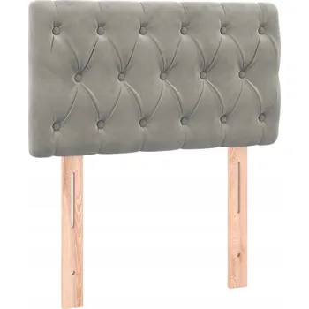 Luxusní sametové čelo postele 80x7x78/88 cm světle šedé