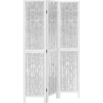 Paraván Dekorační paraván bílý 105x180 cm masivní dřevo - větvičky vrby