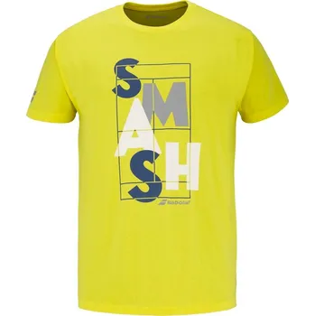Pánské tričko Pánské tričko Babolat Exercise Message Tee Men Blazing Yellow S