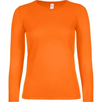 Dámská tunika B&C Dámské triko s dlouhým rukávem #E150 LSL Barva: Oranžová, Velikost: L