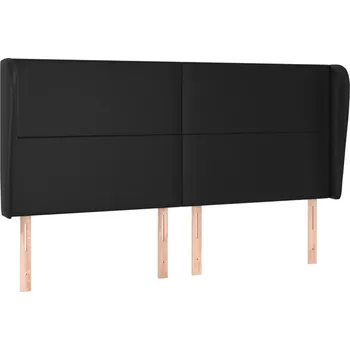 Čelo postele s ušima černé 203x23x118 cm