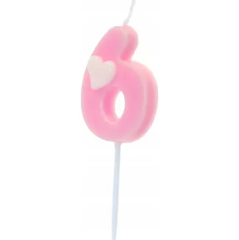 Dortová svíčka NAROZENINOVÉ SVÍČKY RŮŽOVÉ na dort ČÍSLICE