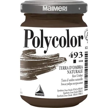 Vodová barva Maimeri Vynil Polycolor Akrylová barva Raw Umber 493 140 ml 1 ks