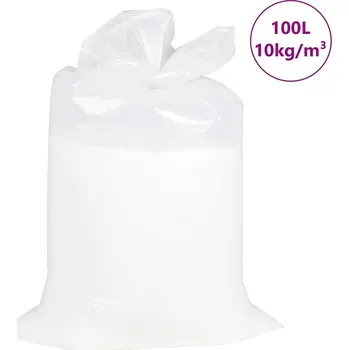 Sedací pytel vidaXL Náplň do sedacího vaku EPS 100 l bílá 10 kg/m³ [4016762]
