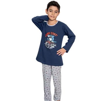 Chlapecké pyžamo Cornette Chlapecké dlouhé pyžamo Christina 10018 modré 164/XS Modrá