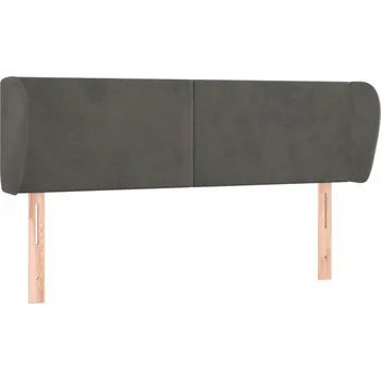 Čelo postele ušák samet tmavě šedá 147x23x88cm