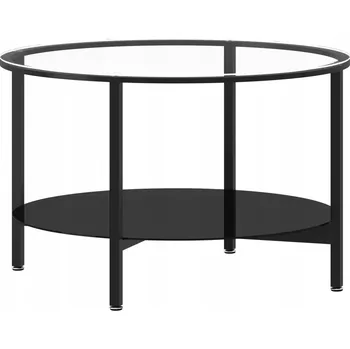Konferenční stolek Stolek Zakito Home kulatý 70 x 100 x 46 cm černý