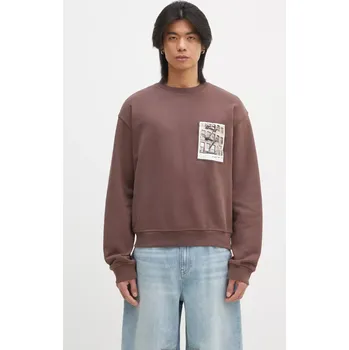 Dámská mikina Bavlněná mikina Helmut Lang Pstcard Cr Bk.Cmbd 1, L, hnědá, 88X