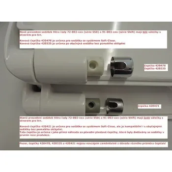 WC sedátko Náhradní díl VitrA kov bílá 420335