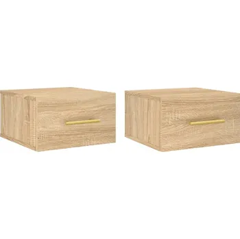 Noční stolek Závěsné noční stolky dub sonoma 35x35x20 cm