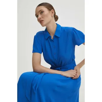 Dámské šaty Šaty Answear.LAB barbara.long.fd modrá 55X, vel. S