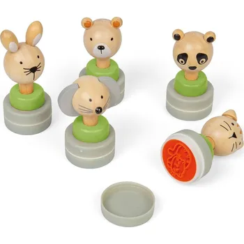 Dětské razítko Bigjigs Toys Dřevěná inkoustová razítka Zvířátka 1 ks