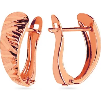 Náušnice Náušnice z růžového zlata s gravírovaným vzorem Gael, 14K IZ5836R + dárkové balení LUXUS zdarma