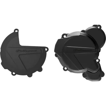 Ochranné kryty spojky a zapalování POLISPORT černé HUSQVARNA TE 300 2017-2022