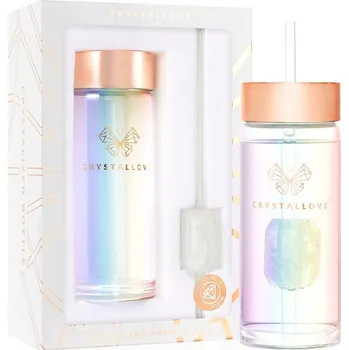 Láhev Crystallove - Láhev na vodu se slámkou z křišťálu - hologram Láhve na pití unisex