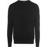 PORSCHE DESIGN Jacquard Sweater Svetr společenský žakárový se vzorem černá (Exkluzivní žakárový svetr se šestiúhelníkovým vzorem vyrobený z nejkvalitnější italské bavlny. Vyrobeno v Itálii.)