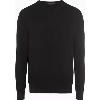 Pánský svetr PORSCHE DESIGN Jacquard Sweater Svetr společenský žakárový se vzorem černá (Exkluzivní žakárový svetr se šestiúhelníkovým vzorem vyrobený z nejkvalitnější italské bavlny. Vyrobeno v Itálii.)