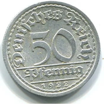 NĚMECKO. 50 Pfennig 1922/A.