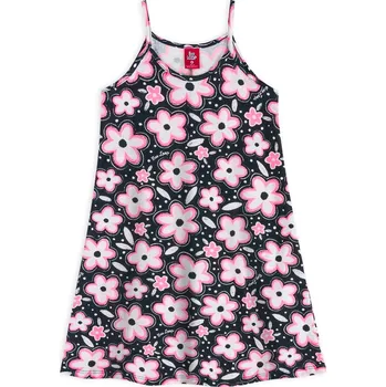 Dívčí šaty Dívčí šaty BEE LOOP KVÍTKY černé Velikost: 164