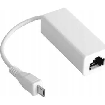 USB hub MicroConnect USB MICRO na Ethernet adaptér, bílý