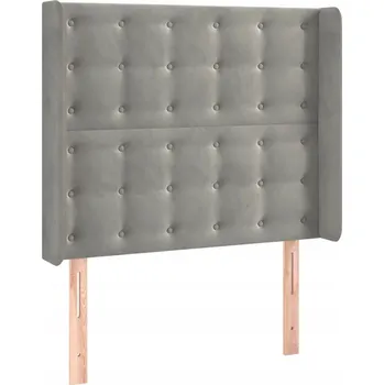 Čelo postele ušák sametové 103x16x128 světle šedé