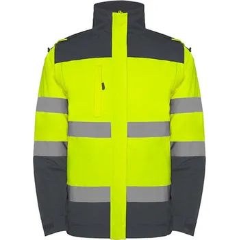 Roly Epsylon Pánská Hi-Viz parka HV9304 Lead 23-Fluor Yellow 221 XXL