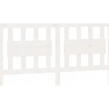 Čelo postele z borovicového dřeva 145,5x100 cm bílé