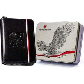 Peněženka Peterson pánská peněženka z pravé kůže černá - muž