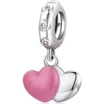 For Silver Roztomilý přívěsek se srdíčky Double Hearts - Stříbro 925
