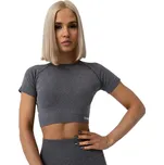 Dámské tričko GymBeam FLO CropTop Grey S