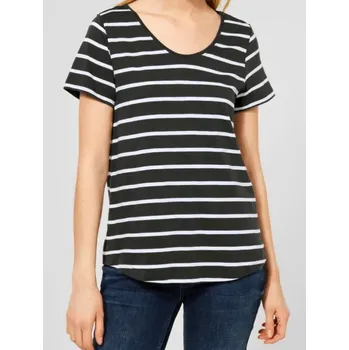Dámské tričko Street One pruhované tričko, XXL (Dámské triko s pruhy značky Street One)