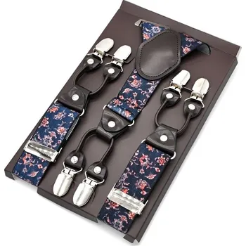 Kšandy Pánské kšandy modré Flower Modrá